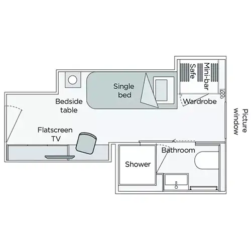 ES Emerald Single Stateroom