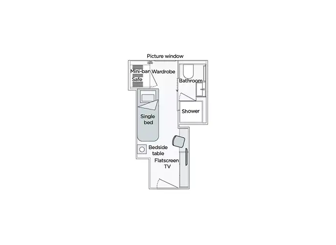 ES Emerald Single Stateroom - Single Occupancy Only