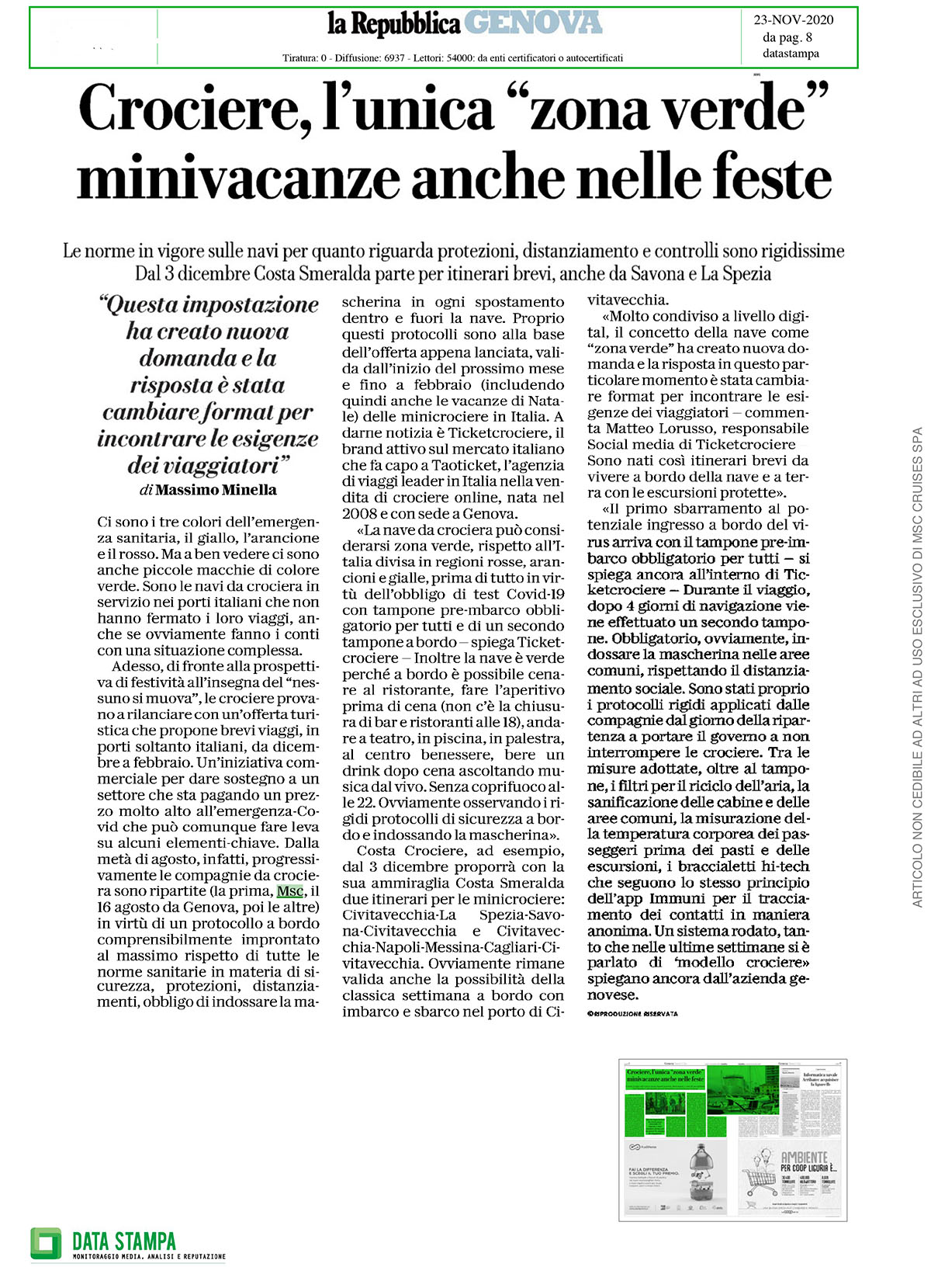 rassegna stampa la-repubblica-genova